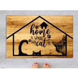 Covoras Intrare Cat House, 40x60 cm, Cauciucat