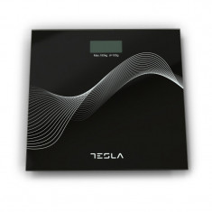 Cantar Tesla BS102B, 180 kg, digital, display LCD, 30x30 cm, negru foto