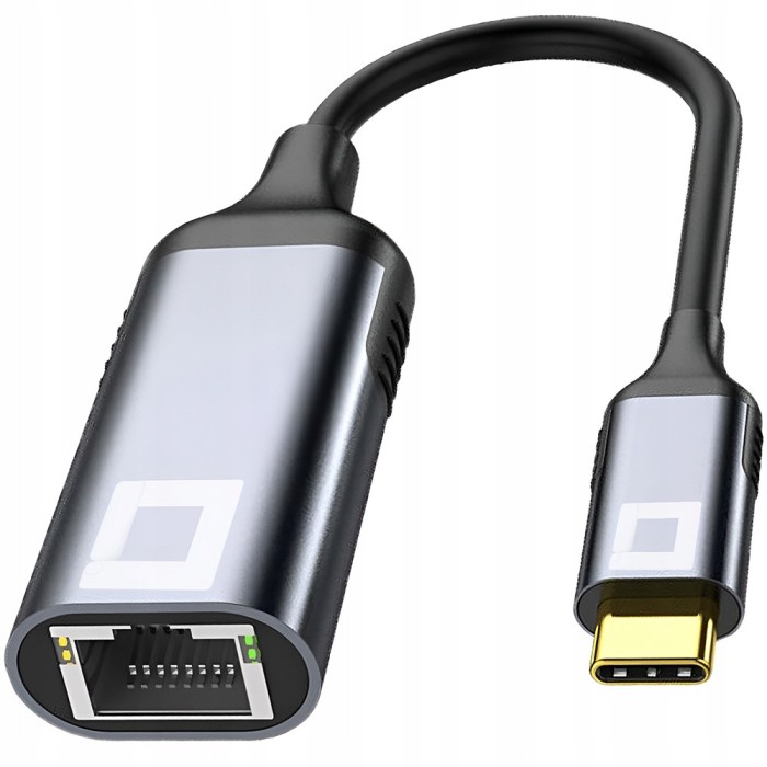 Co2 Przejści&oacute;wka Usb-C Ethernet Adapter Karta Sieciowa Lan Gigabit Rj45 2500 Mb