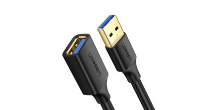 Ugreen Cablu prelungitor USB 3.0 (femelă) la USB 3.0 (mascul) 1,5 m - negru (US129 30126) foto