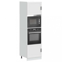 Gossi dulapuri pentru cuptor 2 buc porto alb lemn prelucrat