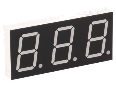 Afișaj LED 7 Segmente 20,32mm 3 Digit Galben-Verde foto