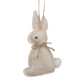 Cumpara ieftin Set 3 figurine Iepurasi bumbac bej 6x1x10 cm