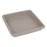 Farfurie Ghiveci, Mocca, Plastic, 18.5x18.5x3.5cm, Oem