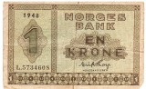 Norvegia 1 Krone 1948 P-15b Seria 5734608