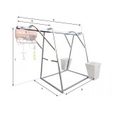 Stand metalic cu sina suport pt. Electropalane pana la 500kg IORI-CAV500