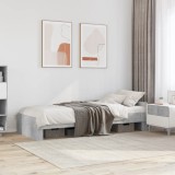vidaXL Cadru de pat, gri beton, 75x190 cm, lemn prelucrat 849596