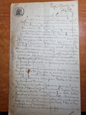 document - din decembrie 1911 - timbru sec,timbru fix foto