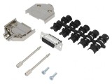 Conector D-Sub 15 pini mamă cu terminal șurub pe cablu
