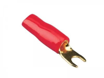 Papuc Terminal tip furca 10mm2 M4 aurit izolat rosu ACV 30.4410-02 foto