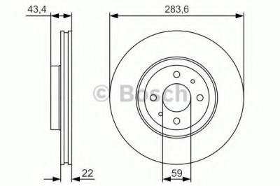 Disc frana FIAT DOBLO Microbus (223, 119) (2001 - 2016) BOSCH 0 986 479 S01 foto