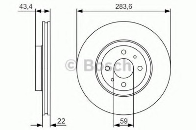 Disc frana FIAT BRAVO Van (198) (2008 - 2016) BOSCH 0 986 479 S01 foto