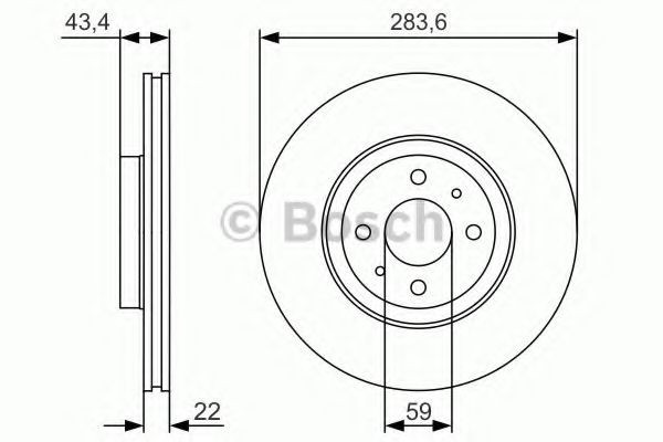 Disc frana FIAT BRAVO Van (198) (2008 - 2016) BOSCH 0 986 479 S01