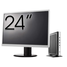 Pachet PC Second Hand HP T630 Thin Client, AMD GX-420GI 2.00GHz, 8GB DDR4, 128GB SSD + Monitor 24&amp;quot; NewTechnology Media