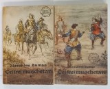 CEI TREI MUSCHETARI de ALEXANDRE DUMAS , VOLUMELE I - II , cu ilustratii de HELMUT ARZ , 1956