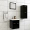 vidaXL Set mobilier de baie, negru, lemn prelucrat