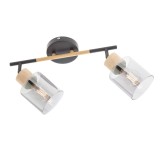 Plafoniera Hansen 04-528, 2 x E27, neagra, moderna