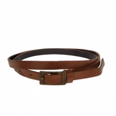 Curea dama, casual-eleganta, din piele ecologica, latime 1.3 cm, maro - CKD018