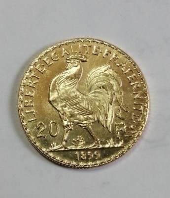 Replica după moneda de aur de 20 Francs, renumitul &amp;quot;cocoșel&amp;quot; foto