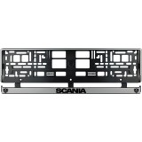 Set 2 bucati, suport numar inmatriculare argintiu Scania II
