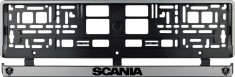 Set 2 bucati, suport numar inmatriculare argintiu Scania II