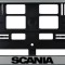 Set 2 bucati, suport numar inmatriculare argintiu Scania II
