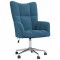 vidaXL Scaun de relaxare, albastru, catifea