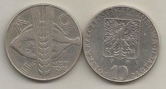 POLONIA 10 ZLOTI 1971 - F.A.O. FIAT PANIS [1] XF , livrare in cartonas foto