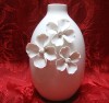 VAZA PORTELAN NIEDERNBERG GERMANIA CU DECOR FLORAL MAT BISCUIT 16 CM