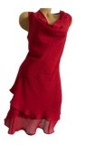 Cumpara ieftin Rochie midi cu volane, roșie, L INTL