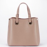Cumpara ieftin Geanta dama roz piele naturala Sofiline, eleganta, de mana/umar, 3 compartimente, 23x25x12 cm