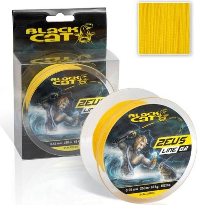 Fir Textil Black Cat Zeus Line G2, Yellow, 46kg, 0.45mm, 400m