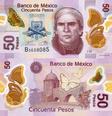 MEXIC 50 pesos 2017 polymer UNC!!! foto