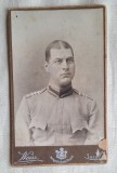Ofiter COLONEL in uniforma armata romana anii 1910-1920, Fotografie veche pe carton - WEISS - Iassy - fotograf al Curtii rergale