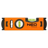Nivela din aluminiu NEO TOOLS, 20 cm, 2 bule, pentru uz casnic