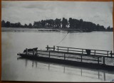 Foto Tadeu Bucuresti; Pod plutitor pe Somes, Satu Mare, Dr. Florin Codrescu, fotografie veche