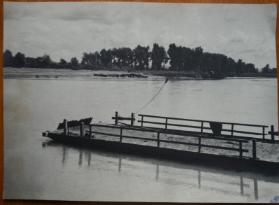 Foto Tadeu Bucuresti; Pod plutitor pe Somes, Satu Mare, Dr. Florin Codrescu, fotografie veche foto