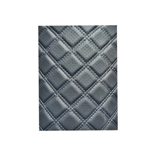 Material imitatie piele tapiterie romb cu gaurele negru/cusatura bej Cod: Y02NB Automotive TrustedCars