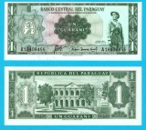 Paraguay (p#193) 1 Guarani 1963 UNC 'Soldat Paraguayan'; (ROG CITITI DETALIILE!)