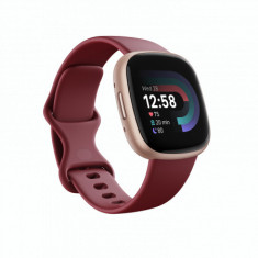 Ceas activity tracker Fitbit Versa 4, GPS, NFC, Bluetooth, Waterproof (Rosu)