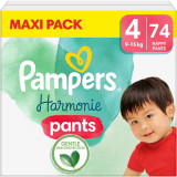 Scutece-chilotel Pampers Harmonie Maxi Box Marimea 4, 9-15 kg, 74 buc