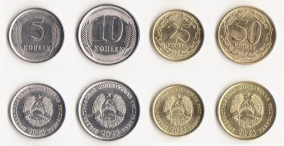 TRANSNISTRIA █ SET COMPLET DE MONEDE █ 5, 10, 25, 50 Kopeek █ 2023 █ UNC foto