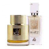 Pachet 2 parfumuri Qaaed 100 ml si Ana Abiyedh White 60 ml, Lattafa