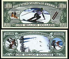 !!! SUA = FANTASY NOTE = SCHI ALPIN - 2002 - UNC / SERIA SPORT