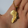 Pandantiv Harta Africii Suflat cu Aur - Colier/Lantisor Auriu Fashion