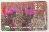 bnk card Cartele telefonice - Cipru - Flori - Wild Flowers of Akamas Forest 3 &pound; (Silver Stripe) - 20CYPA