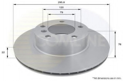 Disc frana BMW Seria 5 (E39) (1995 - 2003) COMLINE ADC1705V foto