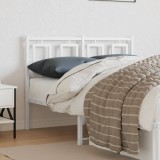 VidaXL Tăblie de pat metalică, alb, 120 cm 374321