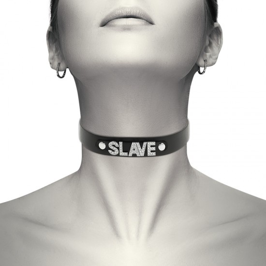 COQUETTE CHIC DESIRE - SLAVE VEGAN LEATHER CHOKER