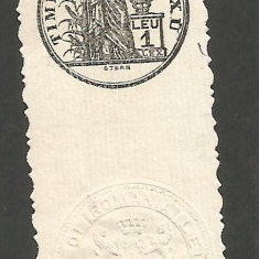 No(02) ROMANIA - timbru fixu 1872 -1880 1 leu
